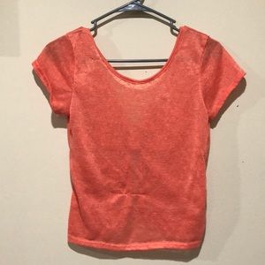 Orange Delia*s crop top